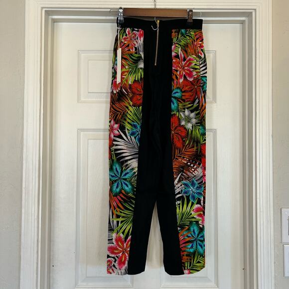 Line & Dot Revolve Womens Tropical Floral Print Black Crop Pants Small NWT - Picture 11 of 12